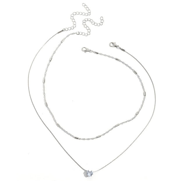 COLLAR DOBLE CON DIJE DE CORAZÓN