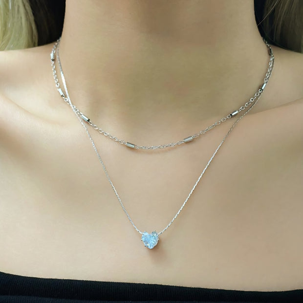 COLLAR DOBLE CON DIJE DE CORAZÓN