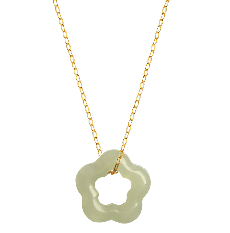 COLLAR FLOR DE CIRUELO EN JADE