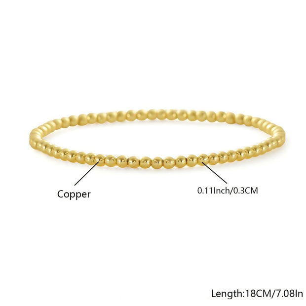 PULSERA DE BOLITAS 3 mm DORADA
