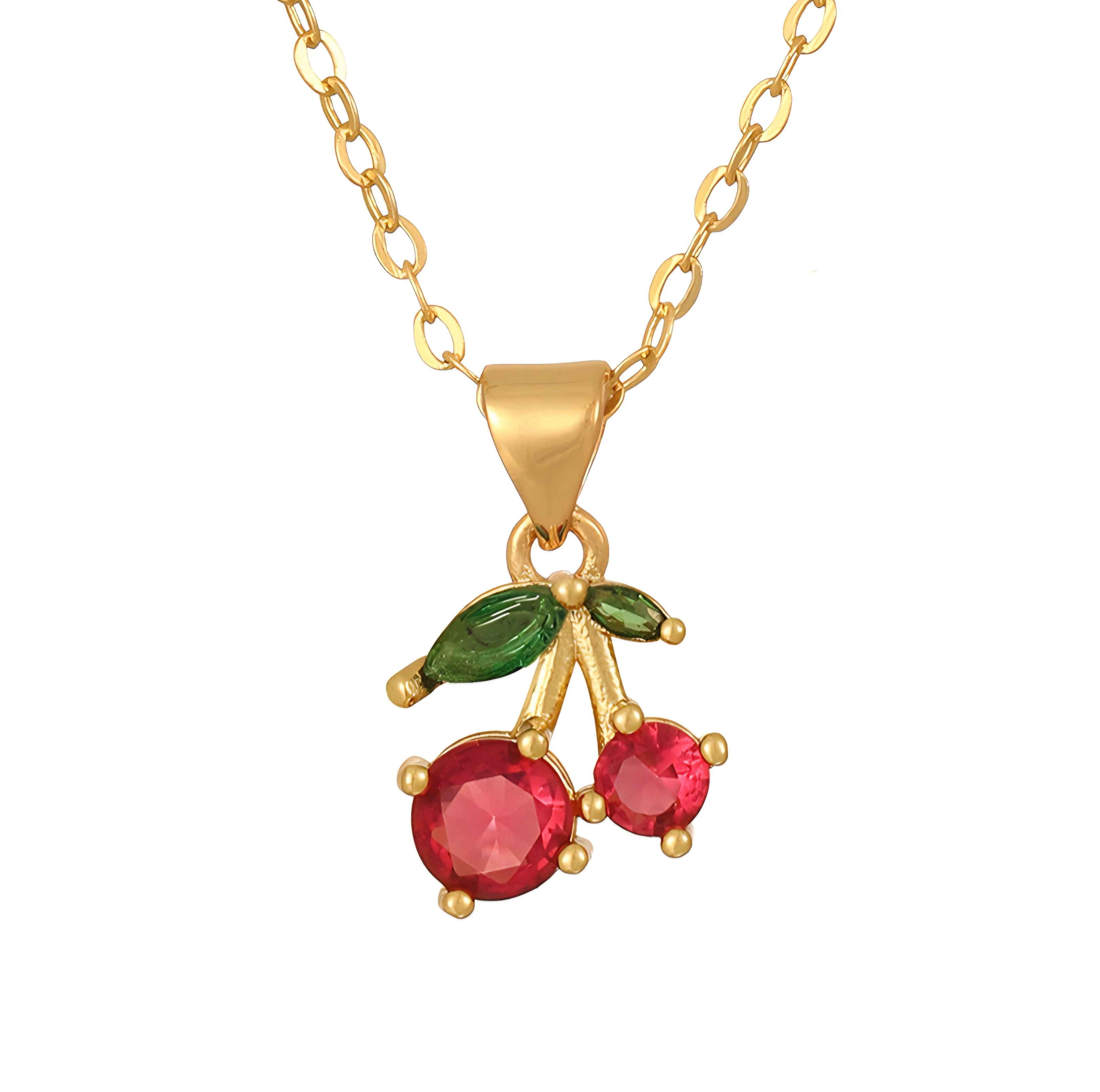 COLLAR CEREZA CON ZIRCONIAS