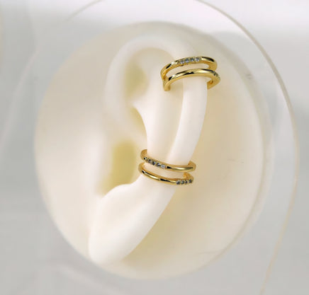 ARETES EAR CUFFS CON BRILLANTES