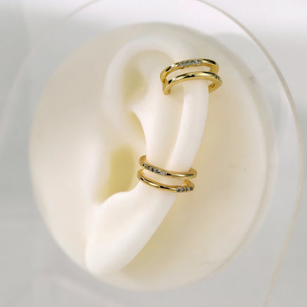 ARETES EAR CUFFS CON BRILLANTES