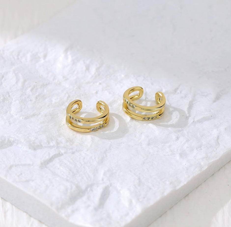 ARETES EAR CUFFS CON BRILLANTES