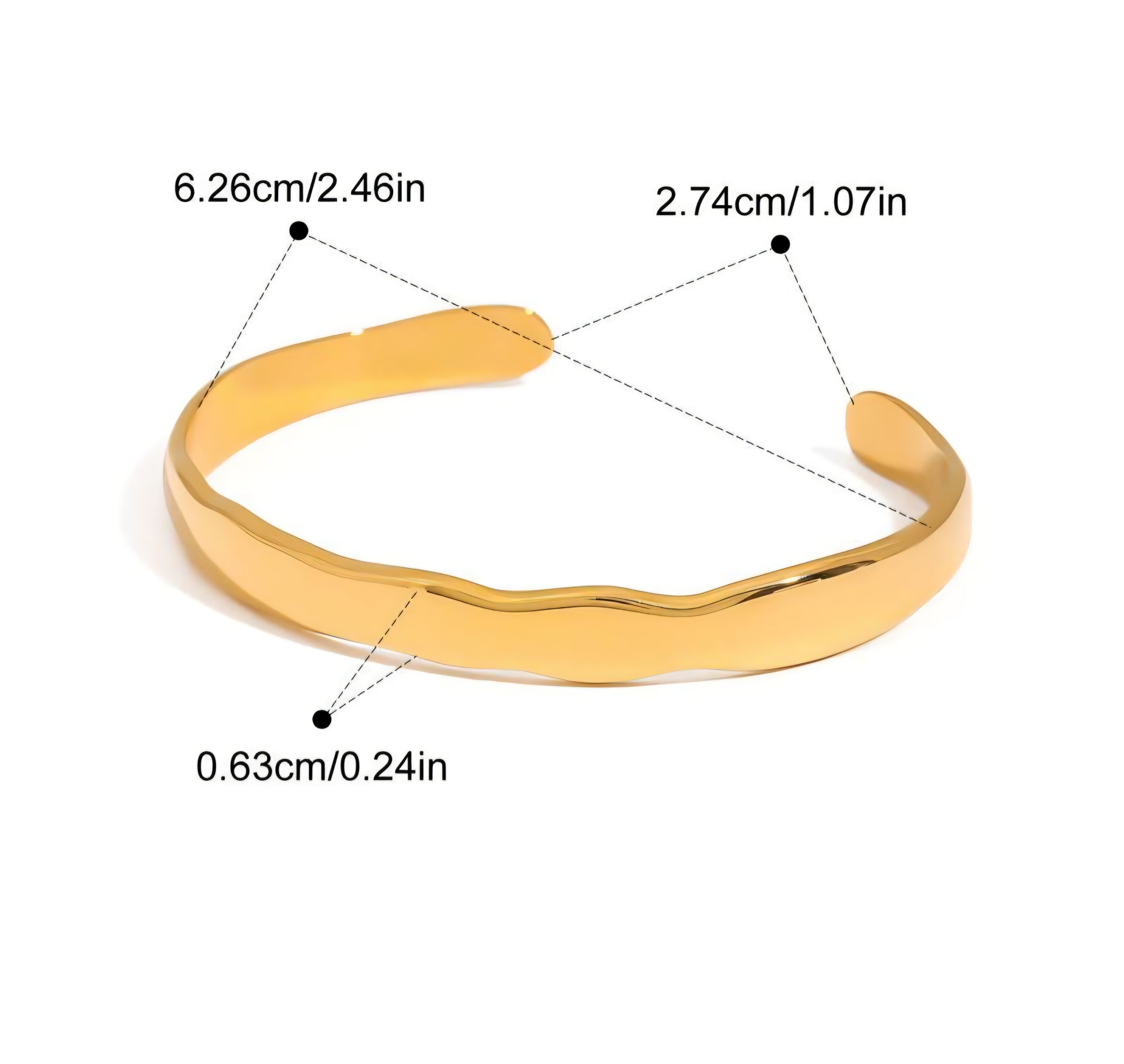 BRAZALETE DORADO IRREGULAR