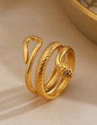 ANILLO SERPIENTE DORADA
