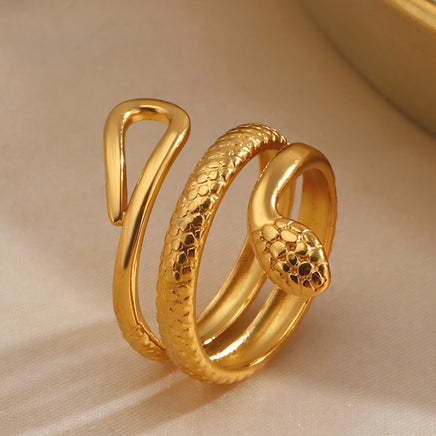 ANILLO SERPIENTE DORADA