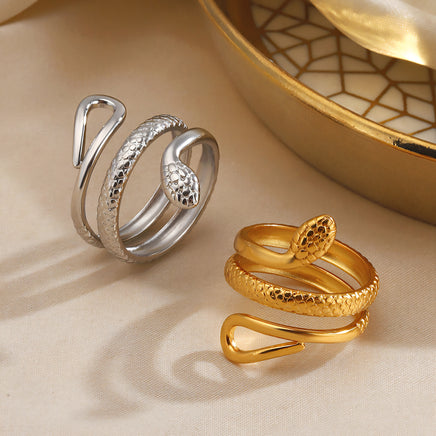 ANILLO SERPIENTE DORADA