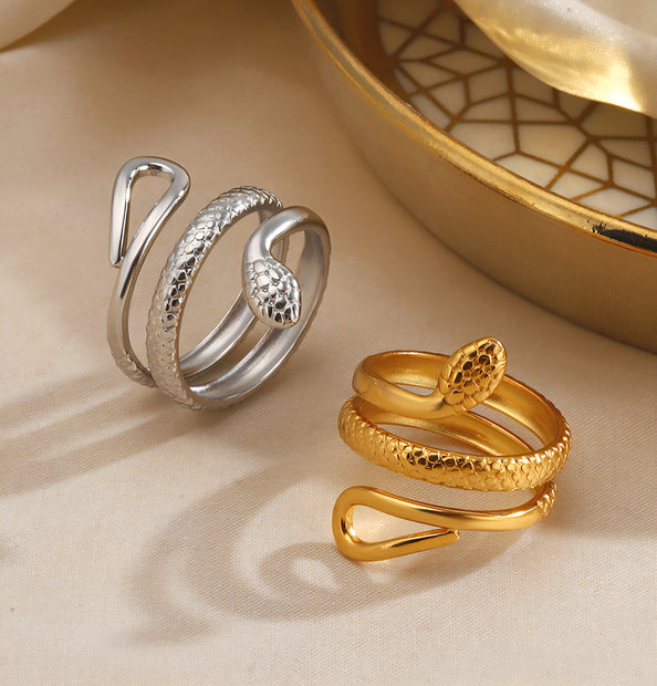 ANILLO SERPIENTE DORADA