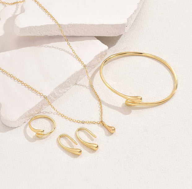 SET LÁGRIMA DORADA 4 PZ