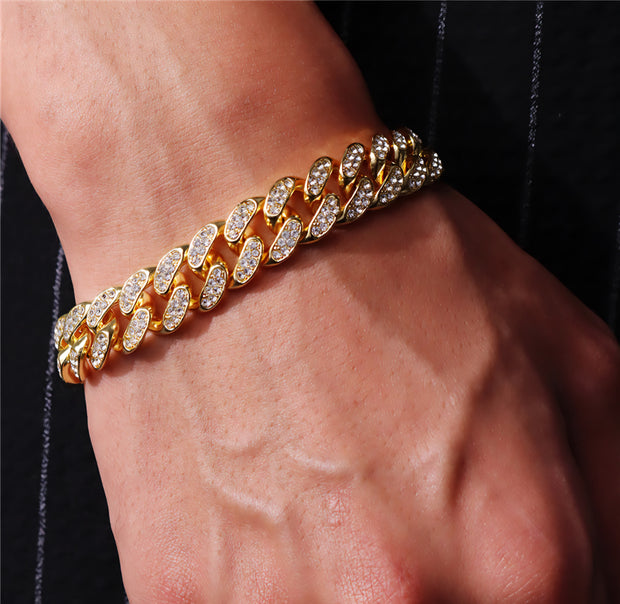 PULSERA CADENA MIAMI CUBANA