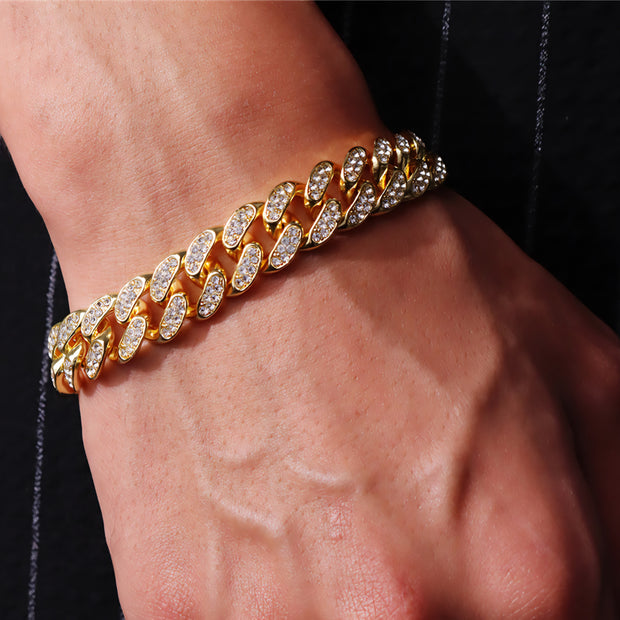 PULSERA CADENA MIAMI CUBANA