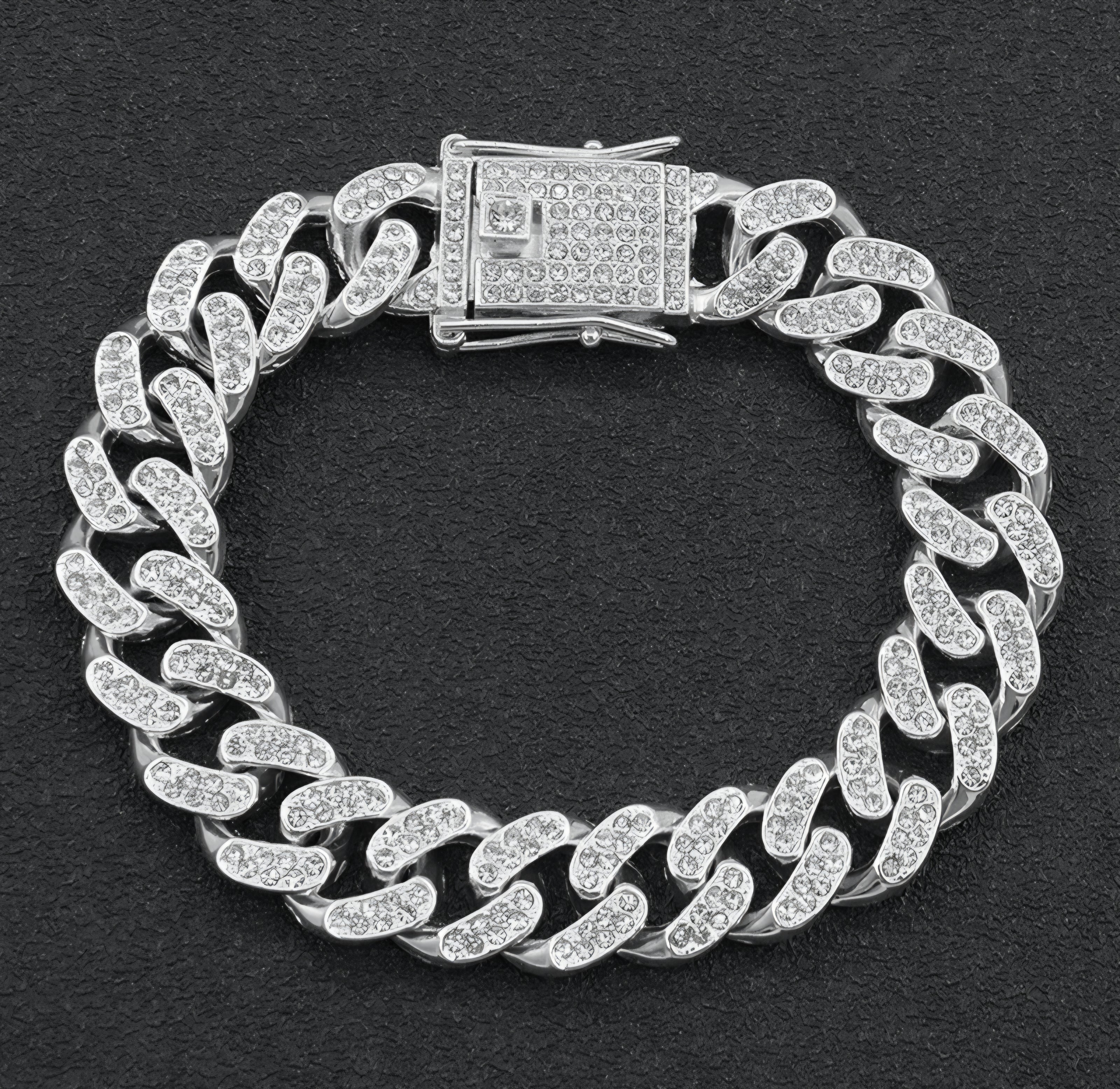 PULSERA CADENA MIAMI CUBANA