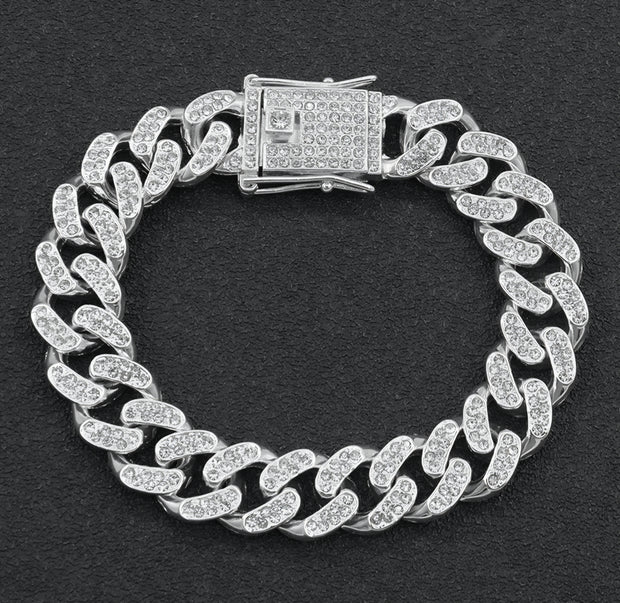 PULSERA CADENA MIAMI CUBANA