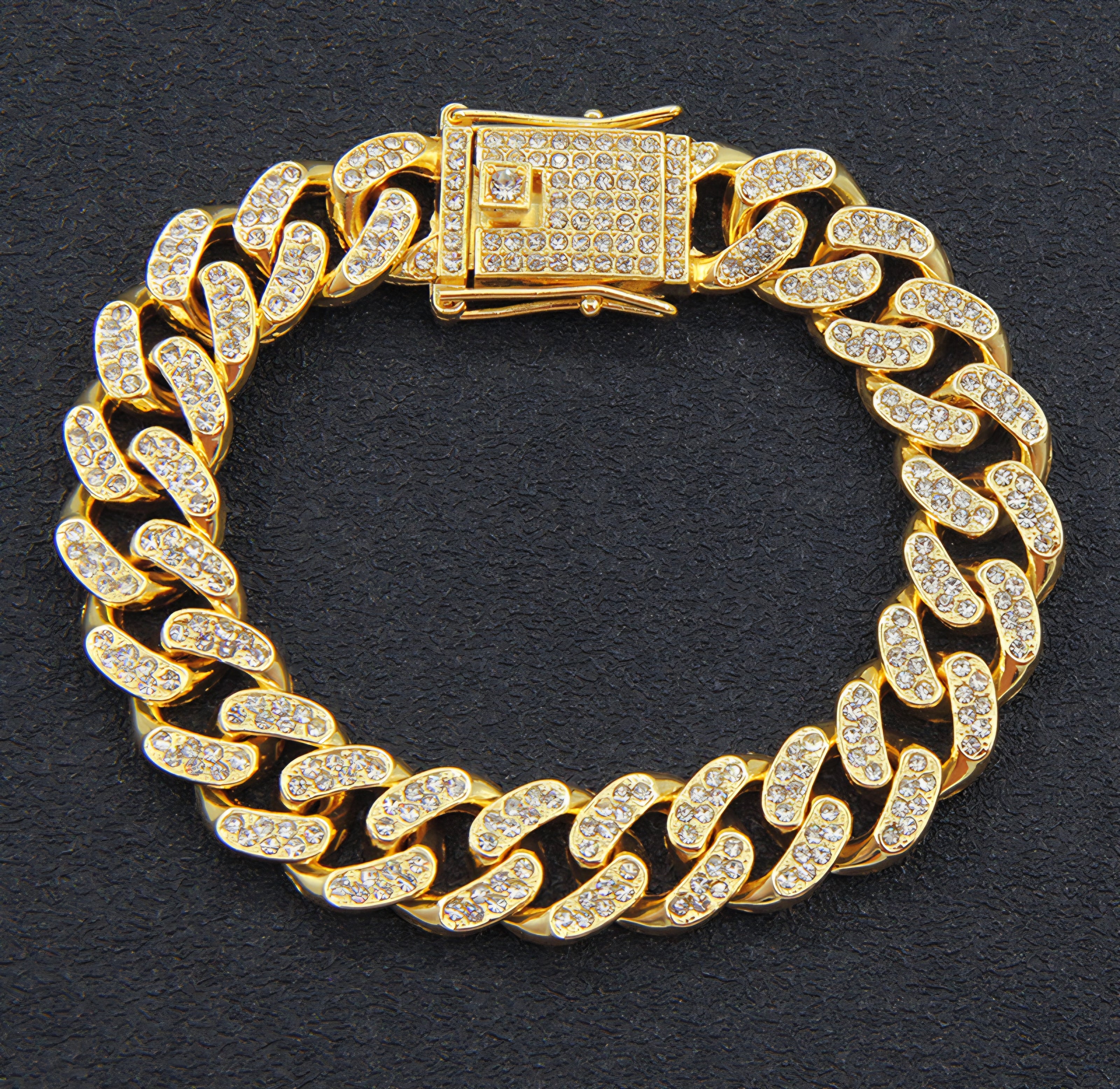 PULSERA CADENA MIAMI CUBANA