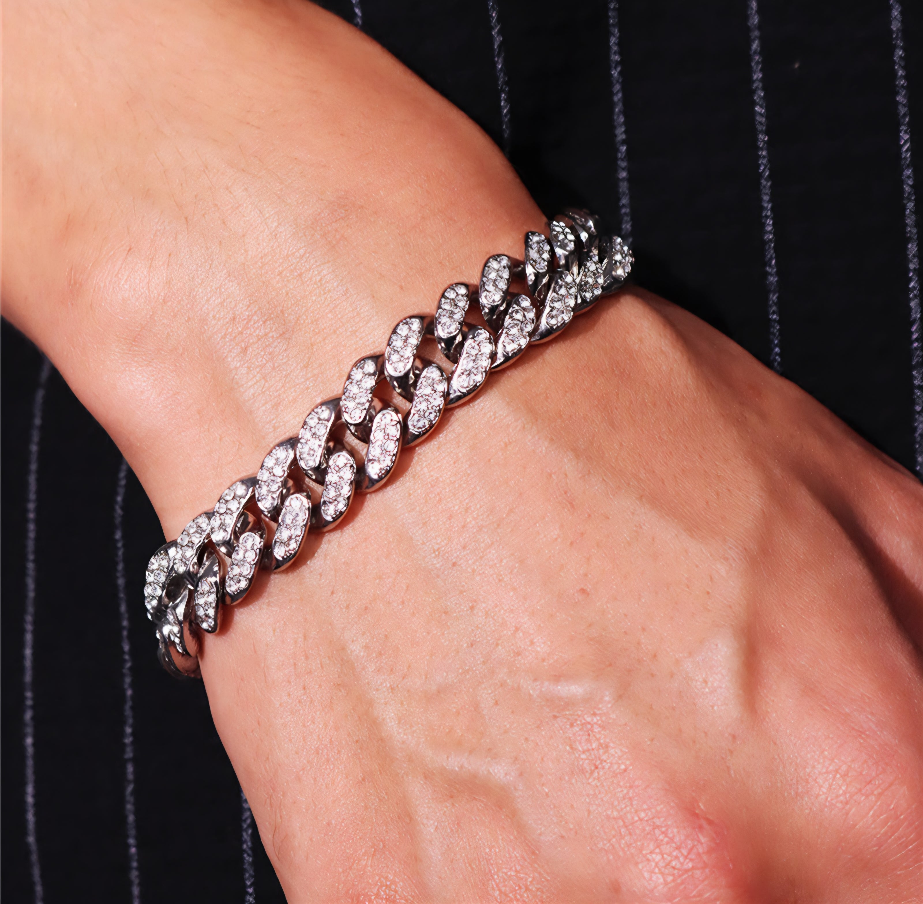 PULSERA CADENA MIAMI CUBANA