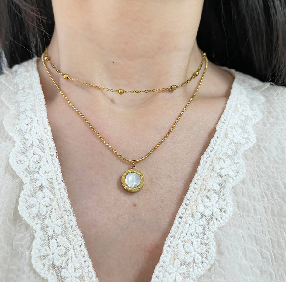 COLLAR DOBLE DIJE ROMANO