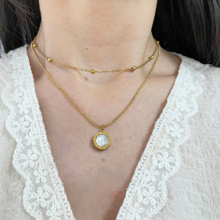 COLLAR DOBLE DIJE ROMANO