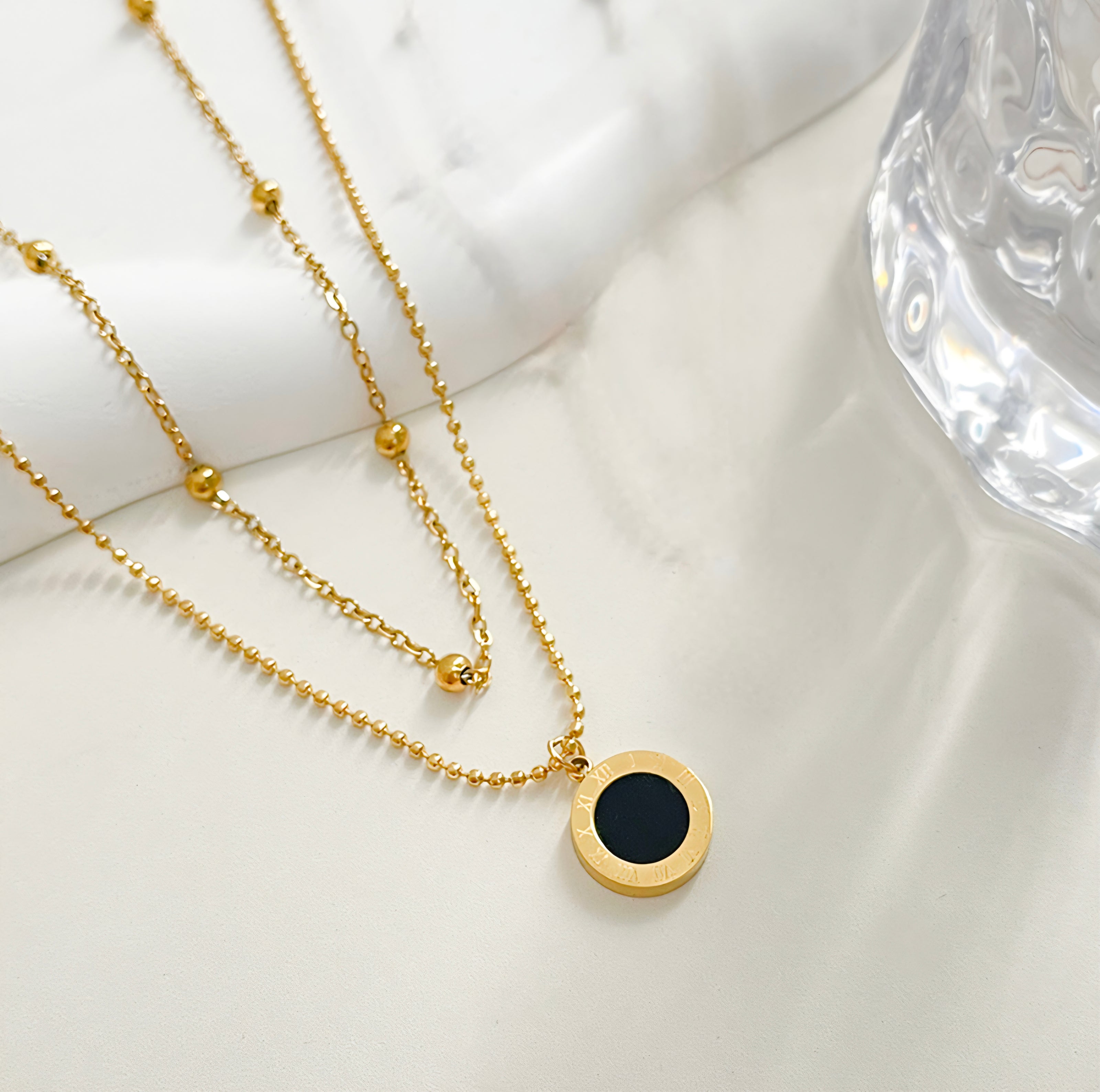 COLLAR DOBLE DIJE ROMANO