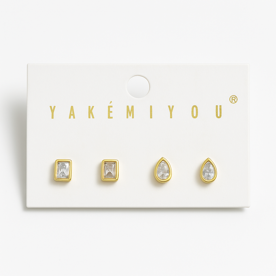 2 PARES DE ARETES MINIMALISTAS