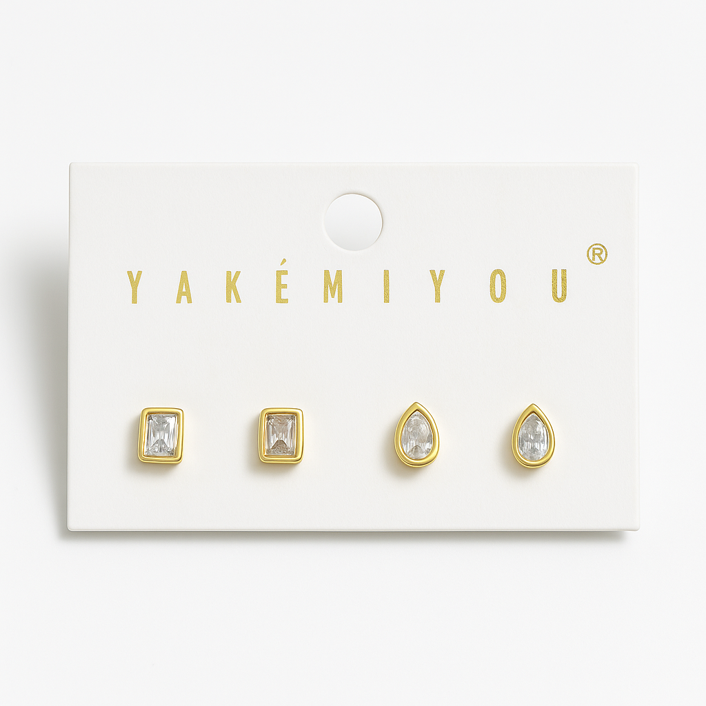 2 PARES DE ARETES MINIMALISTAS